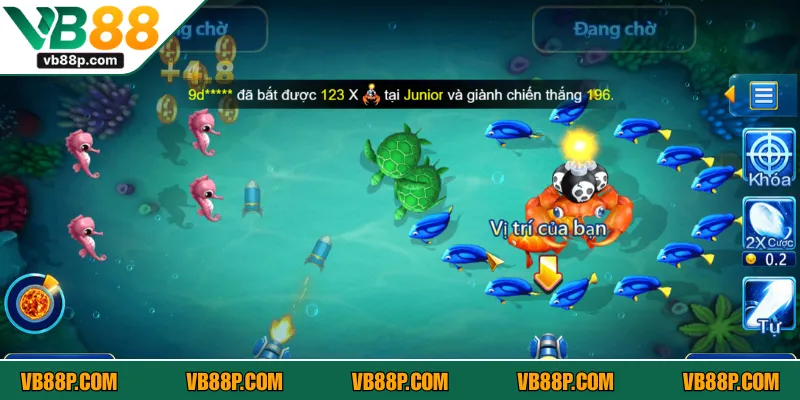 Áp dụng kỹ năng bắn ria để tiết kiệm xu trong bắn cá Tiểu Tiên Cá