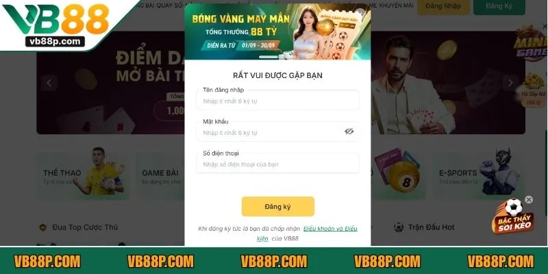 Các thao tác tham gia VB88 cần nắm