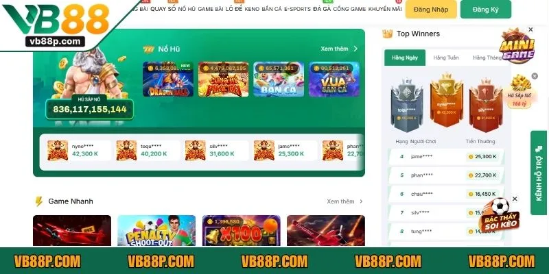 Kho game nên trải nghiệm khi là hội viên VB88