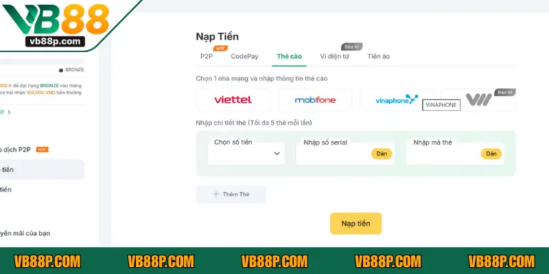 Lưu ý khi nạp tiền VB88 thành công