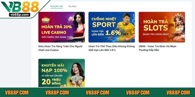 Những ưu đãi VB88 hấp dẫn nhất năm 2025 dành cho mọi hội viên