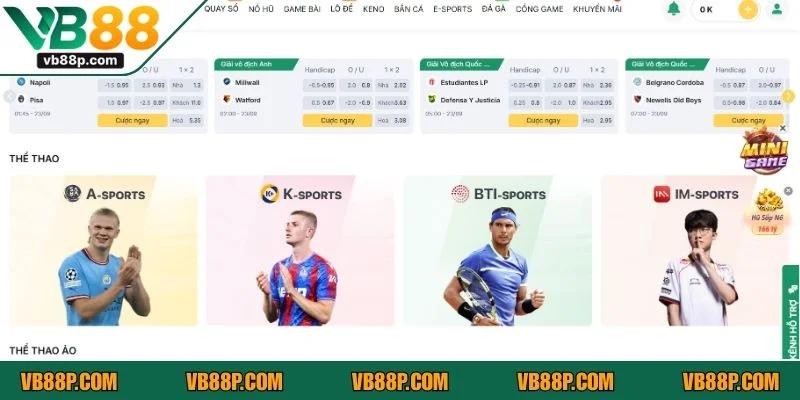 Thể thao VB88 khẳng định uy tín nhờ bảo mật, sự kiện đa dạng và giao diện tối ưu