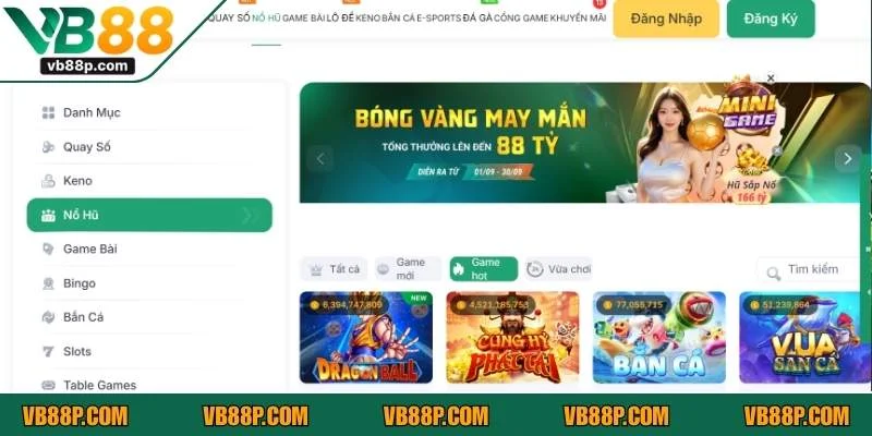 Toàn cảnh về sảnh nổ hũ VB88