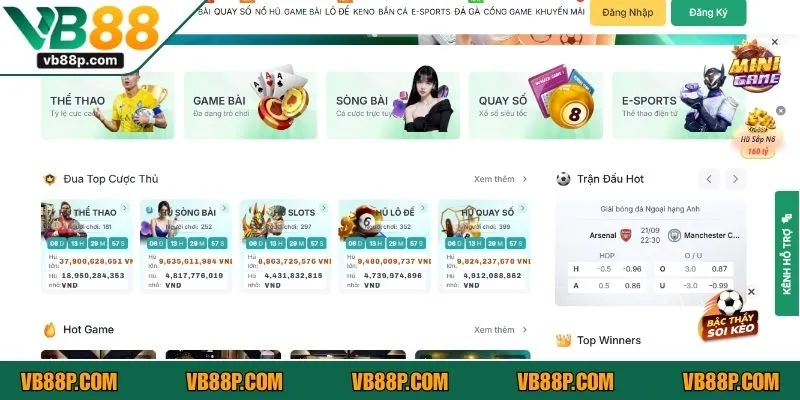 Top các danh mục sản phẩm có tại VB88